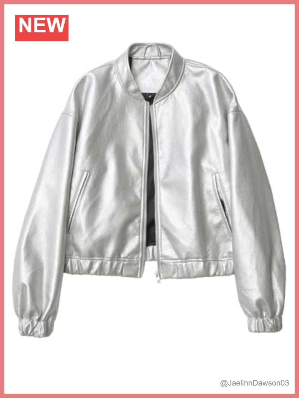 Faux Leather Bomber Jacket Long Sleeve Zip Up Casual Motorcycle Biker Coat